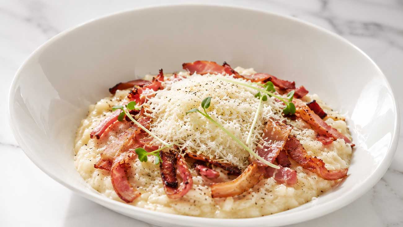 Riso alla gricia con pancetta